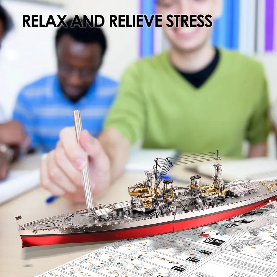  Mô Hình Kim Loại Lắp Ráp 3D Piececool Thiết Giáp Hạm HMS (282 mảnh, Prince Of Wales) HP112-RSG - MP597 