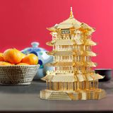  Mô Hình Kim Loại Lắp Ráp 3D Piececool Hoàng Hạc Lâu (84 mảnh, Yellow Crane Tower) HP039-G – MP080 
