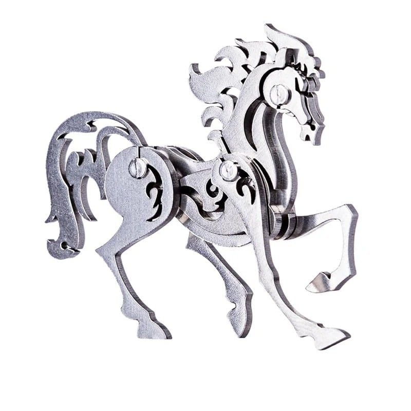  Mô Hình Kim Loại Lắp Ráp 3D Steel Warcraft Ngựa Đua (10 mảnh, Race Horse) – SW002 