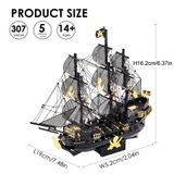  Mô Hình Kim Loại Lắp Ráp 3D Piececool Tàu Ngọc Trai Đen (The Black Pearl) HP151-KG – MP964 