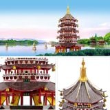  Mô Hình Kim Loại Lắp Ráp 3D Piececool Tháp Lôi Phong (796 mảnh, Leifeng Pagoda) HP111-RKS – MP445 