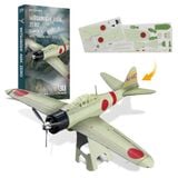  Mô Hình Kim Loại 3D Lắp Ráp Piececool Tiêm Kích (29 mảnh, MITSUBISHI A6M ZERO) HP234-RS - MP1150 