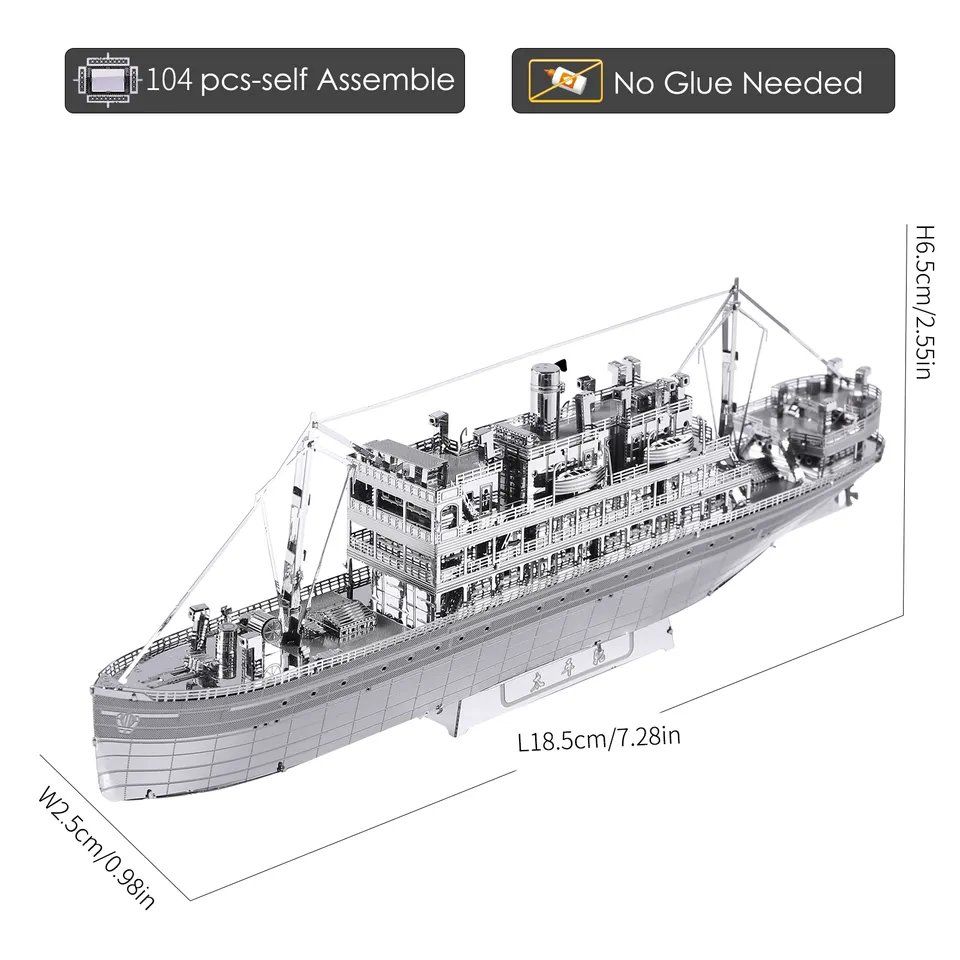  Mô Hình Kim Loại Lắp Ráp 3D Piececool Tàu Thái Bình The Crossing HP061-S – MP133 