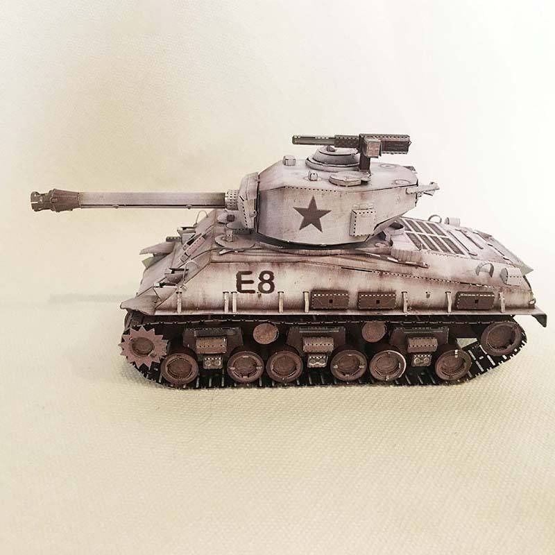  Mô Hình Kim Loại Lắp Ráp 3D MU Xe Tăng Hạng Trung Sherman M4 (169 mảnh, Sherman Medium Tank) YM-N038 – MP808 