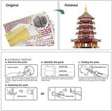  Mô Hình Kim Loại Lắp Ráp 3D Piececool Tháp Lôi Phong (796 mảnh, Leifeng Pagoda) HP111-RKS – MP445 