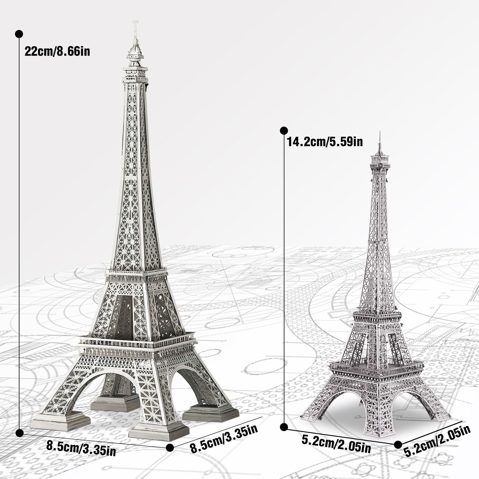  Mô Hình Kim Loại 3D Lắp Ráp Piececool Tháp Eiffel (96 mảnh, Paris Eiffel Tower) HP238-S - MP1225 