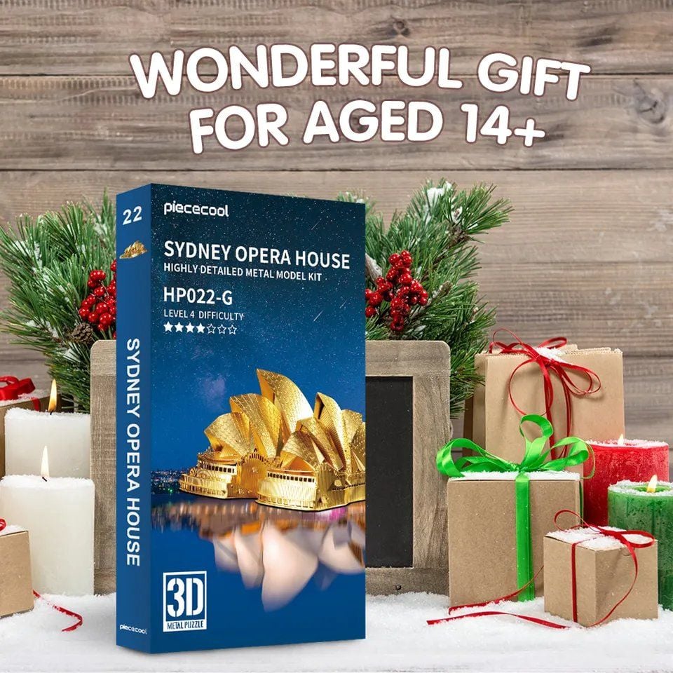  Mô Hình Kim Loại Lắp Ráp 3D Piececool Nhà Hát Con Sò (62 mảnh, Sydney Opera House) HP022-G – MP092 