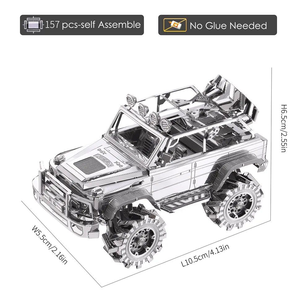  Mô Hình Kim Loại Lắp Ráp 3D Piececool Xe Vượt Địa Hình SUV Off-Road – MP219 