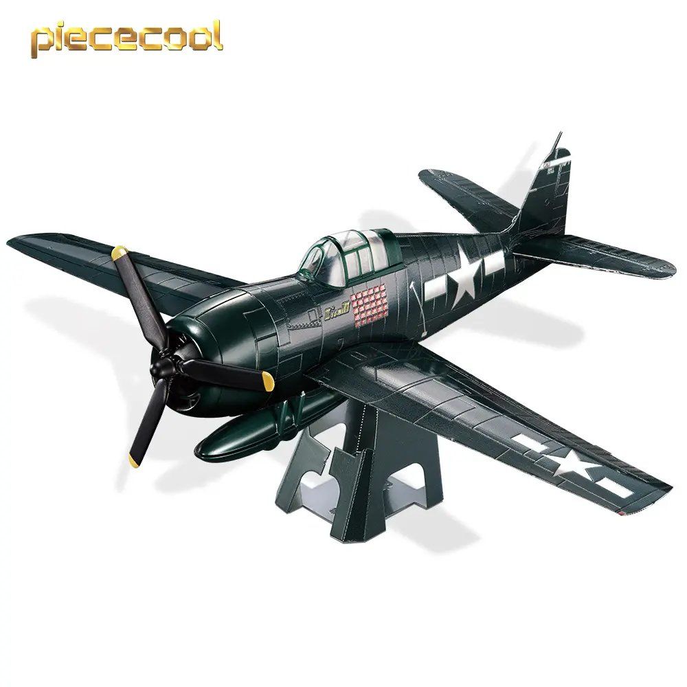  Mô Hình Kim Loại 3D Lắp Ráp Piececool Tiêm Kích (30 mảnh, GRUMMAN F6F HELLCAT) HP235-BS - MP1149 