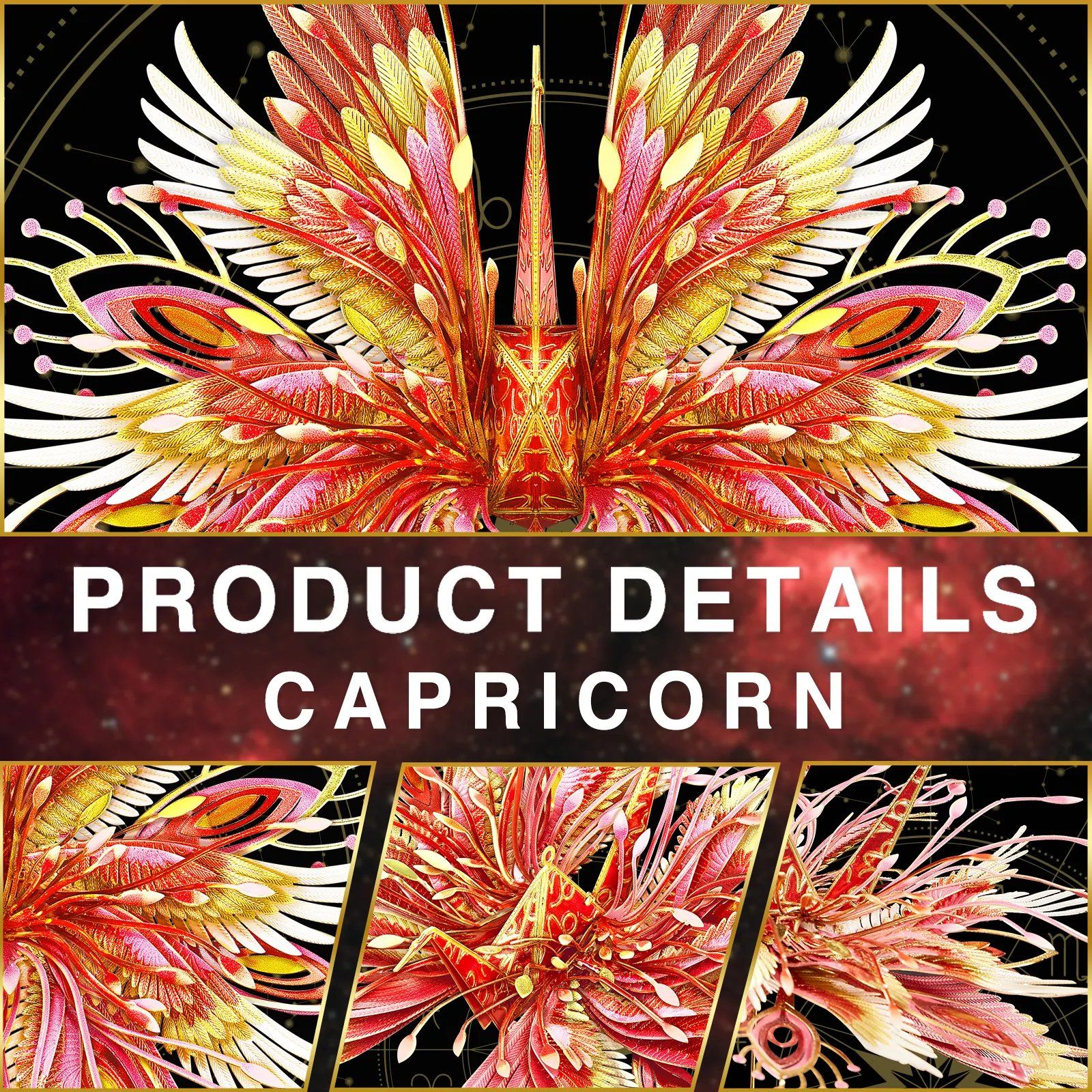  Mô Hình Kim Loại 3D Lắp Ráp Piececool Thiên Ngữ Hạc Ma Kết (63 mảnh, Capricorn) HIP073-PG - MP1147 