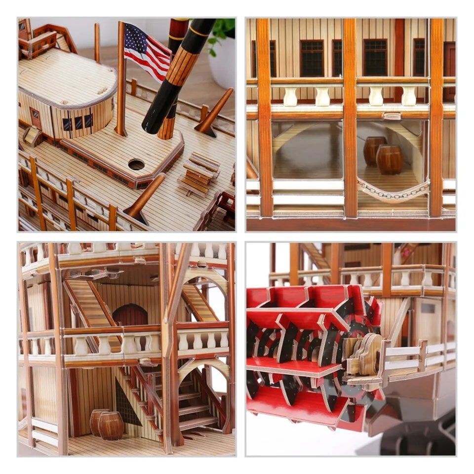  Mô Hình Giấy 3D Lắp Ráp CubicFun Thuyền Mississippi Steamboat (142 mảnh) T4026h - PP049 