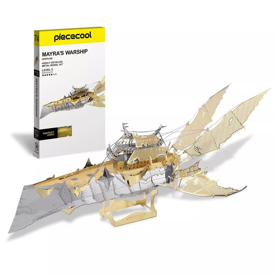  Mô Hình Kim Loại 3D Lắp Ráp Piececool Mayra's Warship (75 mảnh, Yellow) HP074-GS - MP1107 