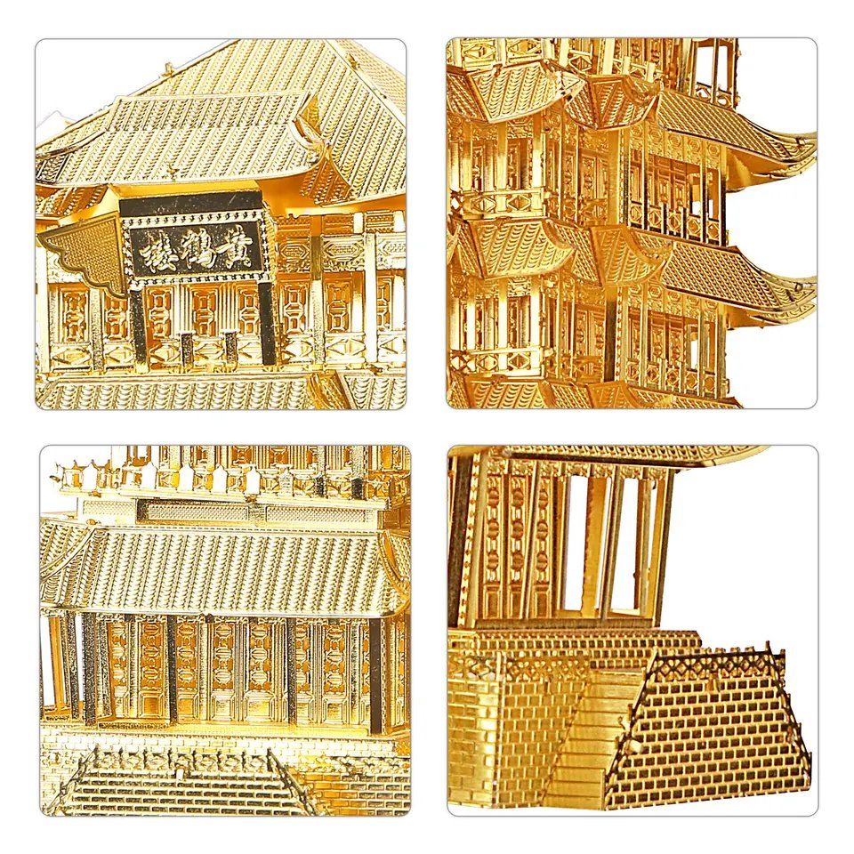  Mô Hình Kim Loại Lắp Ráp 3D Piececool Hoàng Hạc Lâu (Yellow Crane Tower) HP039-G – MP080 