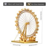  Mô Hình Kim Loại Lắp Ráp 3D Piececool Mắt Luân Đôn (58 mảnh, London Eye) HP043-G – MP079 
