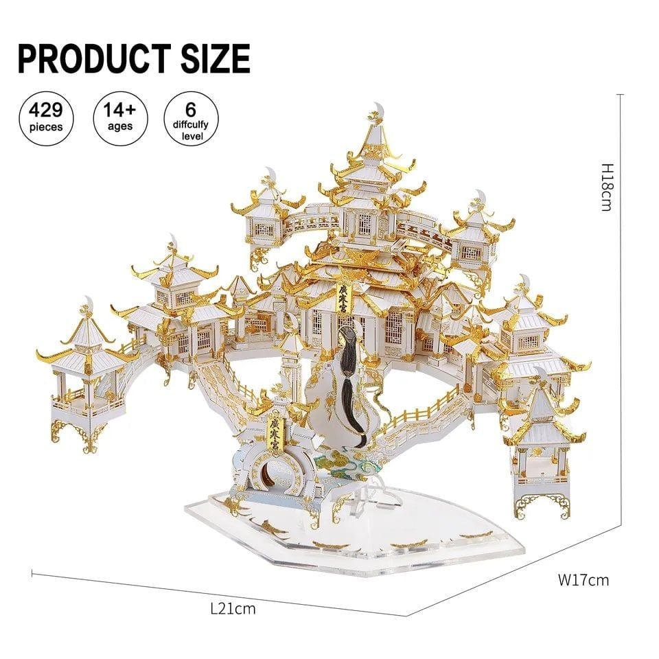  Mô Hình Kim Loại 3D Lắp Ráp Piececool Quảng Hàn Cung (The Moon Palace) HP143-WGK - MP836 