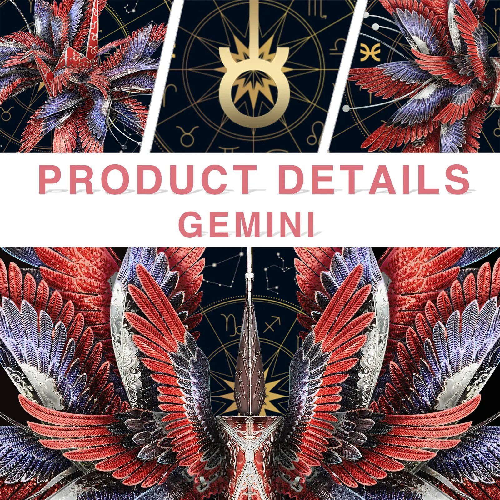  Mô Hình Kim Loại 3D Lắp Ráp Piececool Thiên Ngữ Hạc Kim Ngưu (47 mảnh, Taurus) IP065-RS - MP1140 