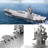  Mô Hình Kim Loại Lắp Ráp 3D Piececool Tàu Sân Bay USS Enterprise (130 mảnh, CVN-65) HP083-S – MP298 