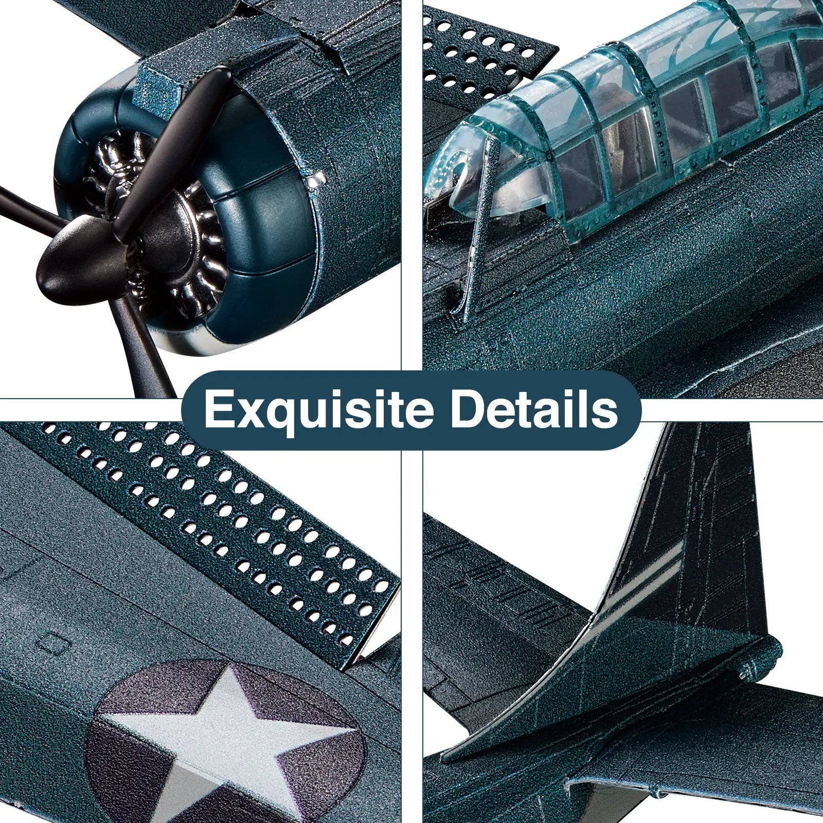  Mô Hình Kim Loại 3D Lắp Ráp Piececool Tiêm Kích (44 mảnh, DOUGLAS SBD DAUNTLESS) HP233-BS - MP1148 