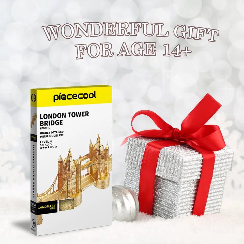  Mô Hình Kim Loại Lắp Ráp 3D Piececool Cầu Tháp Luân Đôn (London Tower Bridge) HP009-G – MP139 