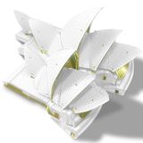  Mô Hình Kim Loại 3D Lắp Ráp Piececool Nhà Hát Con Sò (122 mảnh, Sydney Opera House) HP259-WG - MP1152 