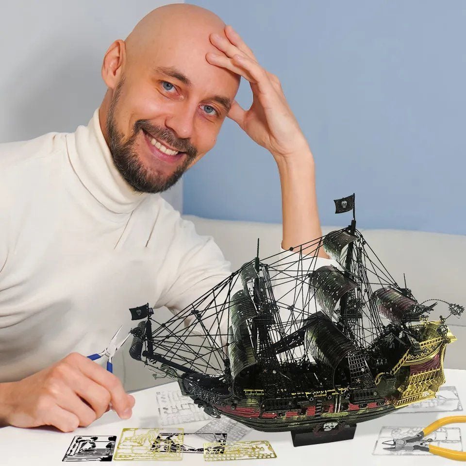  Mô Hình Kim Loại 3D Lắp Ráp Piececool The Queen Anne's Revenge (439 mảnh, Nhiều Màu) HP239-KG - MP1128 