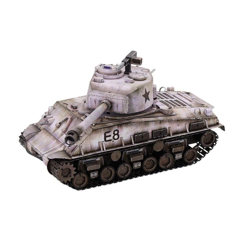  Mô Hình Kim Loại Lắp Ráp 3D MU Xe Tăng Hạng Trung Sherman M4 (169 mảnh, Sherman Medium Tank) YM-N038 – MP808 