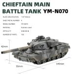 Mô Hình Kim Loại Lắp Ráp 3D MU Xe Tăng FV4201 Chieftain (168 mảnh, Chieftain Main Battle Tank) YM-N070 – MP774 