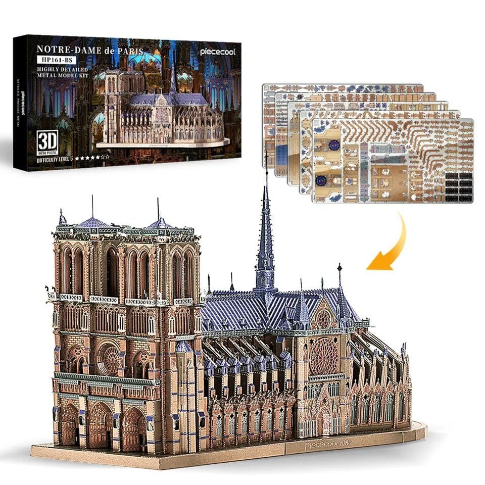 Mô hình 3D kim loại lắp ráp Nhà thờ Đức bà Paris Chưa lắp  Shopee Việt  Nam