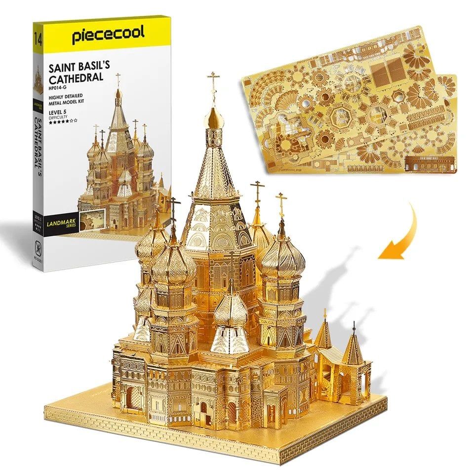  Mô Hình Kim Loại Lắp Ráp 3D Piececool Nhà Thờ Chính Tòa (Saint Basil Cathedral) HP014-G – MP073 