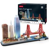  Mô Hình Giấy 3D Lắp Ráp CubicFun San Francisco Cityline L524h (90 mảnh, đèn LED) - PP025 