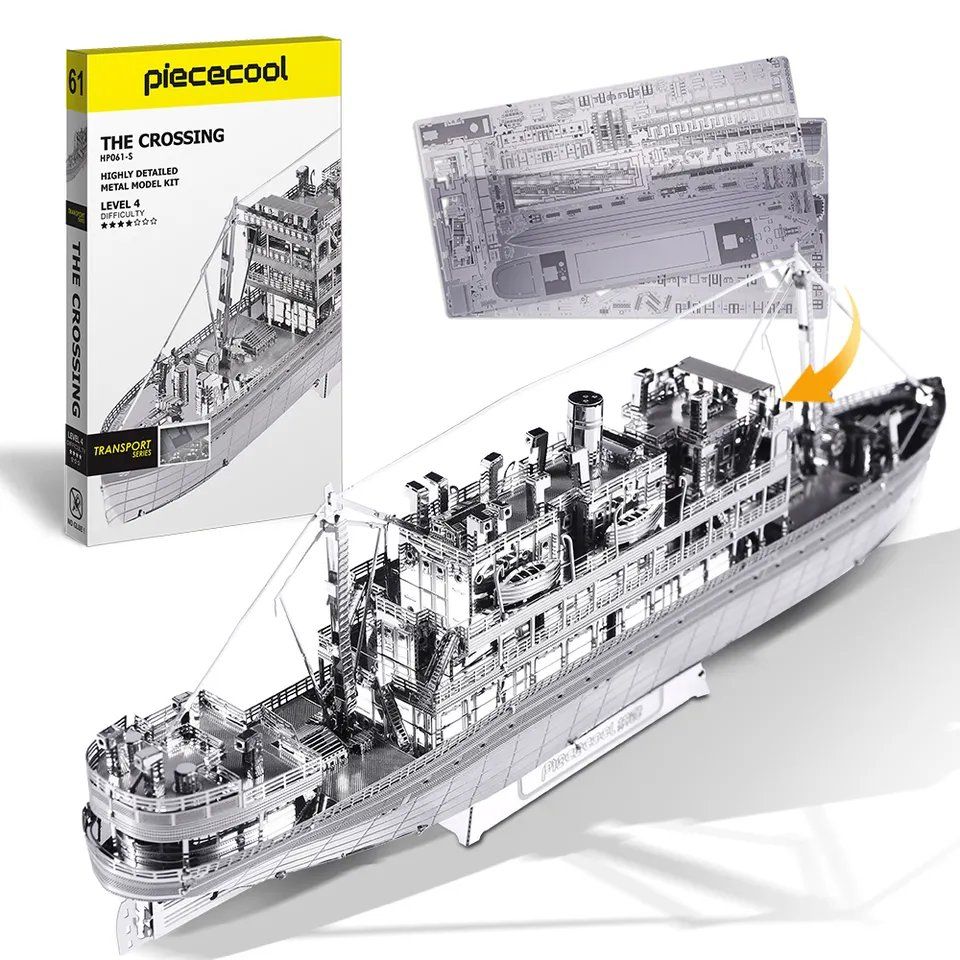  Mô Hình Kim Loại Lắp Ráp 3D Piececool Tàu Thái Bình (104 mảnh, The Crossing) HP061-S – MP133 