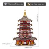  Mô Hình Kim Loại Lắp Ráp 3D Piececool Tháp Lôi Phong (Leifeng Pagoda) HP111-RKS – MP445 