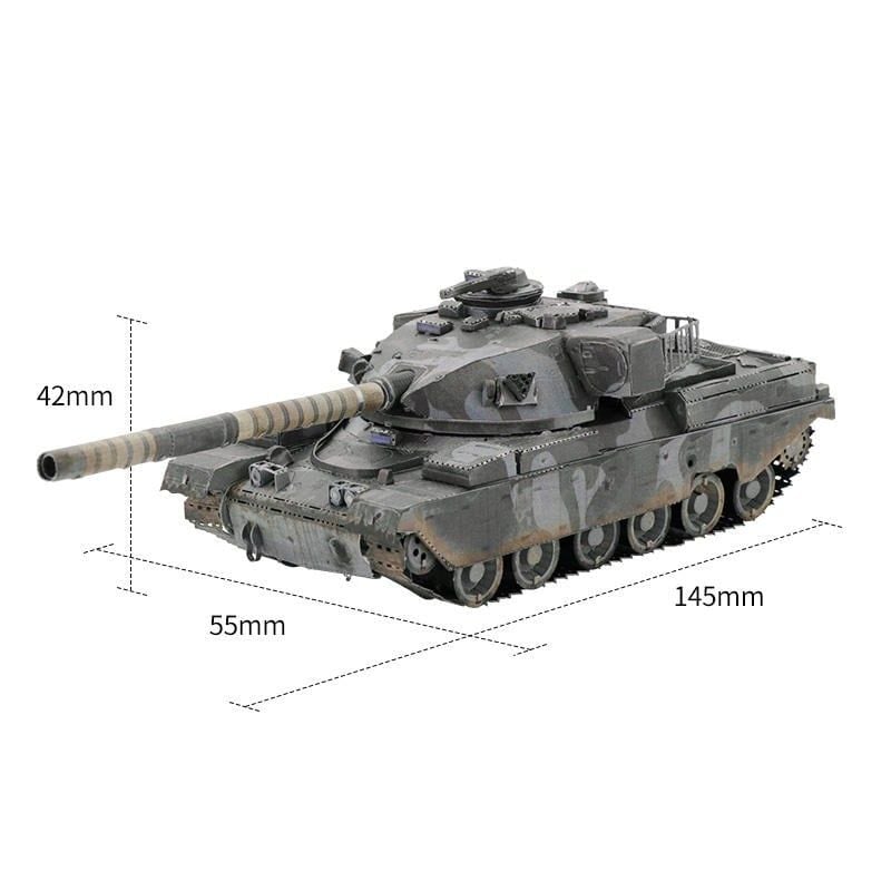  Mô Hình Kim Loại Lắp Ráp 3D MU Xe Tăng FV4201 Chieftain (168 mảnh, Chieftain Main Battle Tank) YM-N070 – MP774 