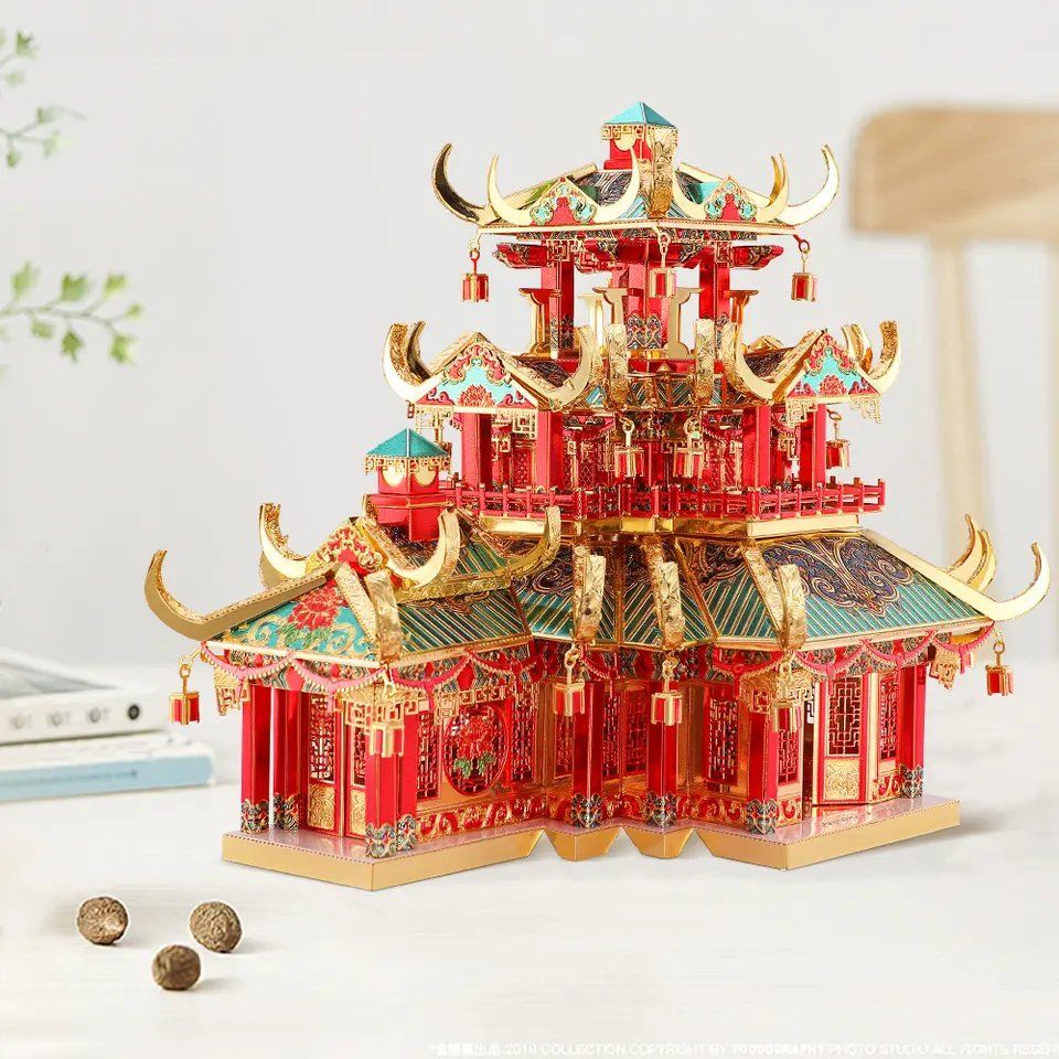  Mô Hình Kim Loại 3D Lắp Ráp Piececool Tiệm Son Phấn (The Rouge Shop) P146-RGN - MP867 