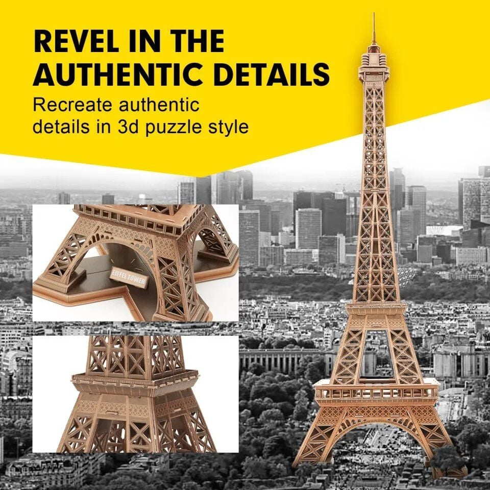  Mô Hình Giấy 3D Lắp Ráp CubicFun Tháp Eiffel (80 mảnh, National Geographic Eiffel Tower) DS0998h - PP065 