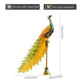  Mô Hình Kim Loại Lắp Ráp 3D Piececool Con Công (100 mảnh, Peacock) HP102-NGB - MP437 