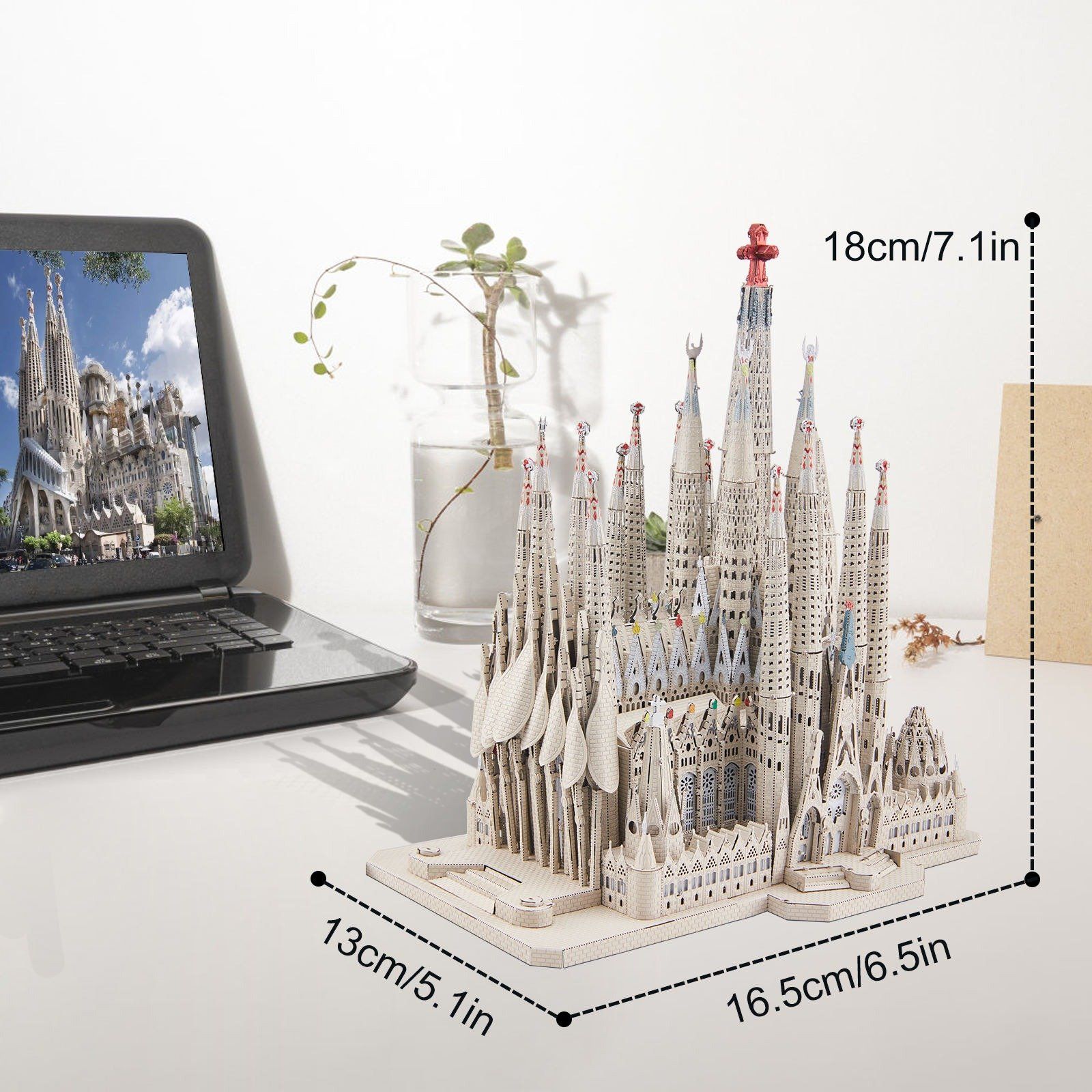  Mô Hình Kim Loại 3D Lắp Ráp Piececool Nhà Thờ La Sagrada Familia (450 mảnh) HP360-WS - MP1232 