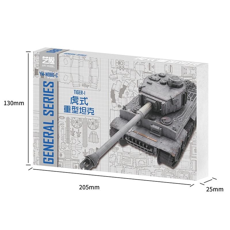  Mô Hình Kim Loại Lắp Ráp 3D MU Xe Tăng Hạng Nặng Tiger I (224 mảnh, Tiger Tank) YM-N086 – MP773 