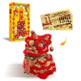  Mô Hình Kim Loại 3D Lắp Ráp Piececool Con Lân (Red Dancing Lion) P142-GKR - MP830 