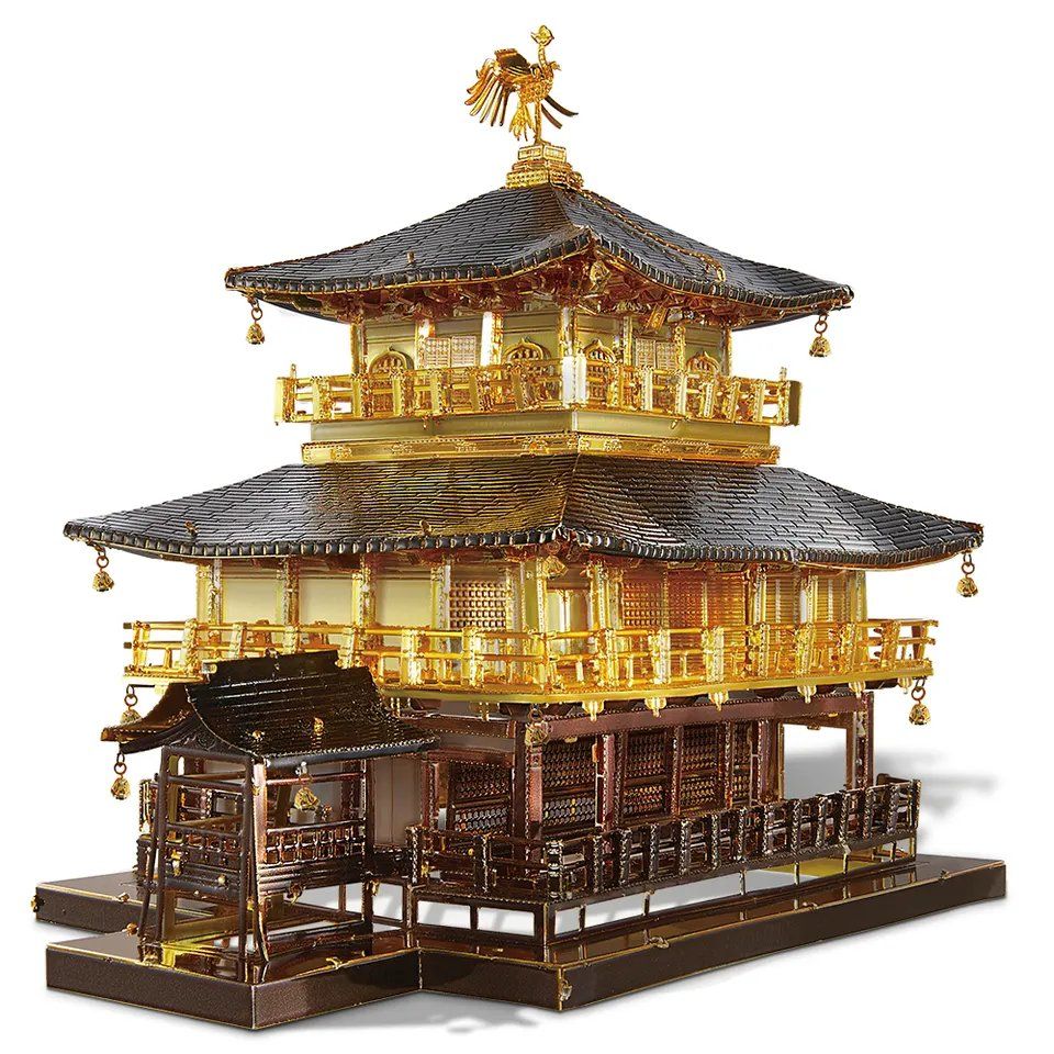  Mô Hình Kim Loại 3D Lắp Ráp Piececool Chùa Gác Vàng Kinkaku-ji (Golden Pavilion) HP257-GR - MP1151 