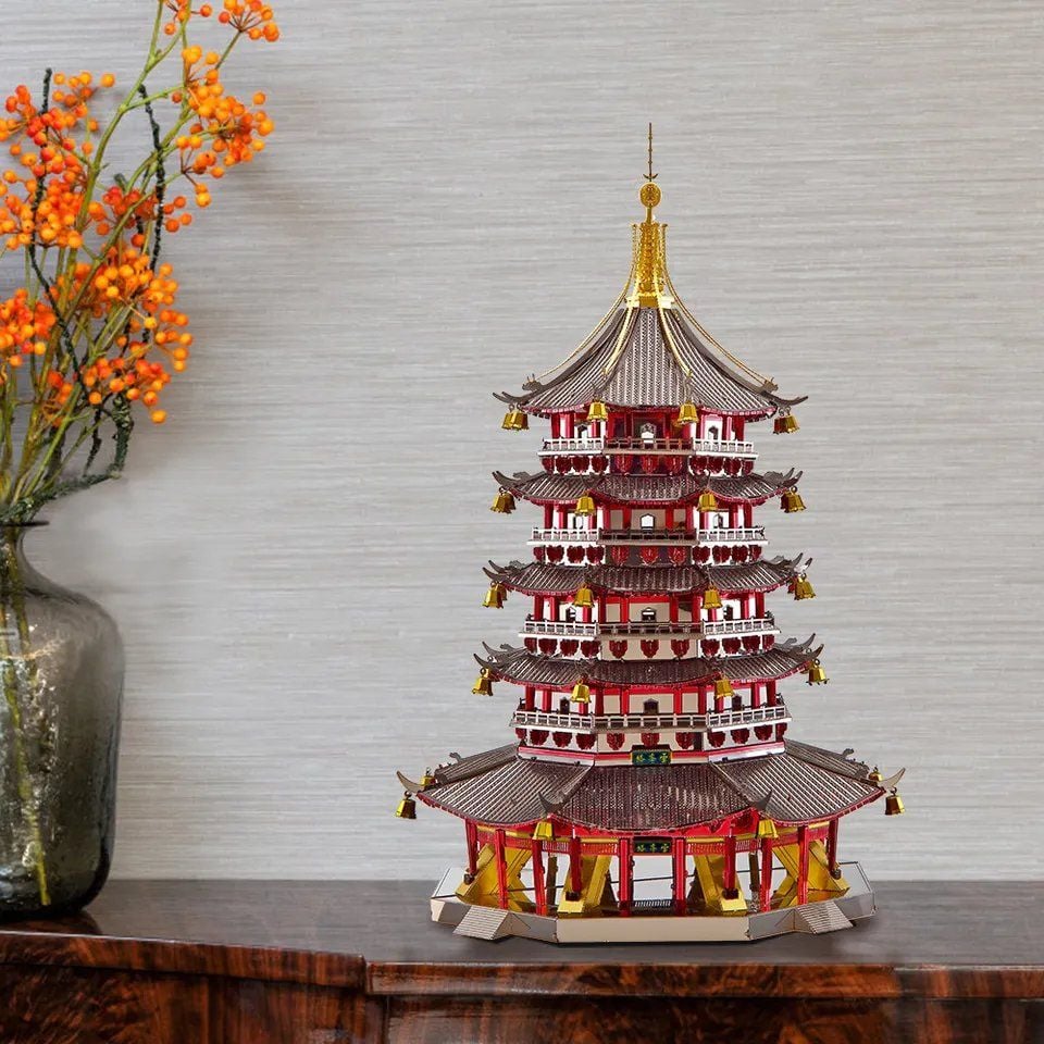 Mô Hình Kim Loại Lắp Ráp 3D Piececool Tháp Lôi Phong (796 mảnh, Leifeng Pagoda) HP111-RKS – MP445 