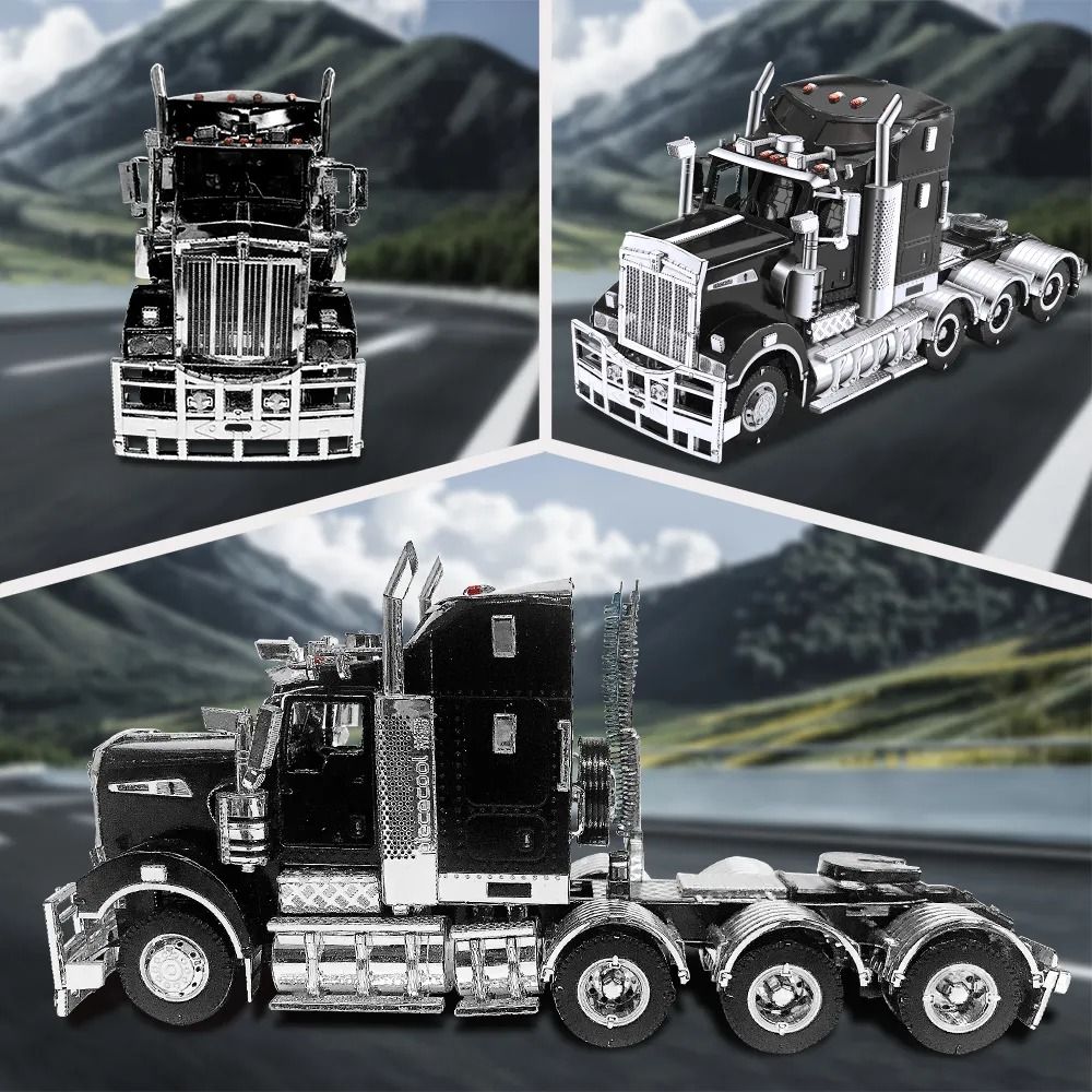  Mô Hình Kim Loại 3D Lắp Ráp Piececool Xe Đầu Kéo Kenworth T909 (308 mảnh, Trucks T909) HP344-KS - MP1228 