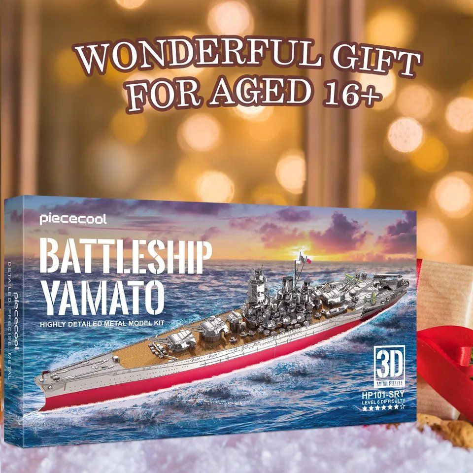  Mô Hình Kim Loại Lắp Ráp 3D Piececool Thiết Giáp Hạm Yamato Battleship HP101-SRY – MP462 