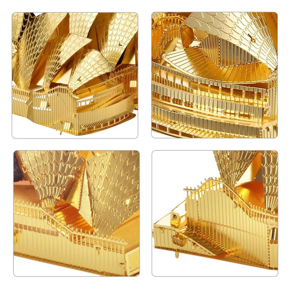  Mô Hình Kim Loại Lắp Ráp 3D Piececool Nhà Hát Con Sò (Sydney Opera House) HP022-G – MP092 