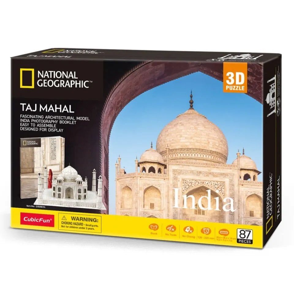  Mô Hình Giấy 3D Lắp Ráp CubicFun Đền Taj Mahal DS0981h (87 mảnh, National Geographic Taj Mahal) - PP060 