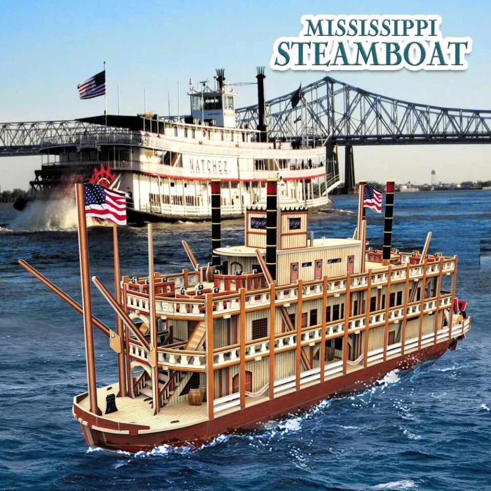  Mô Hình Giấy 3D Lắp Ráp CubicFun Thuyền Mississippi Steamboat T4026h (142 mảnh) - PP049 