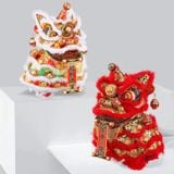  Mô Hình Kim Loại 3D Lắp Ráp Piececool Con Lân (112 mảnh, Red Dancing Lion) P142-GKR - MP830 