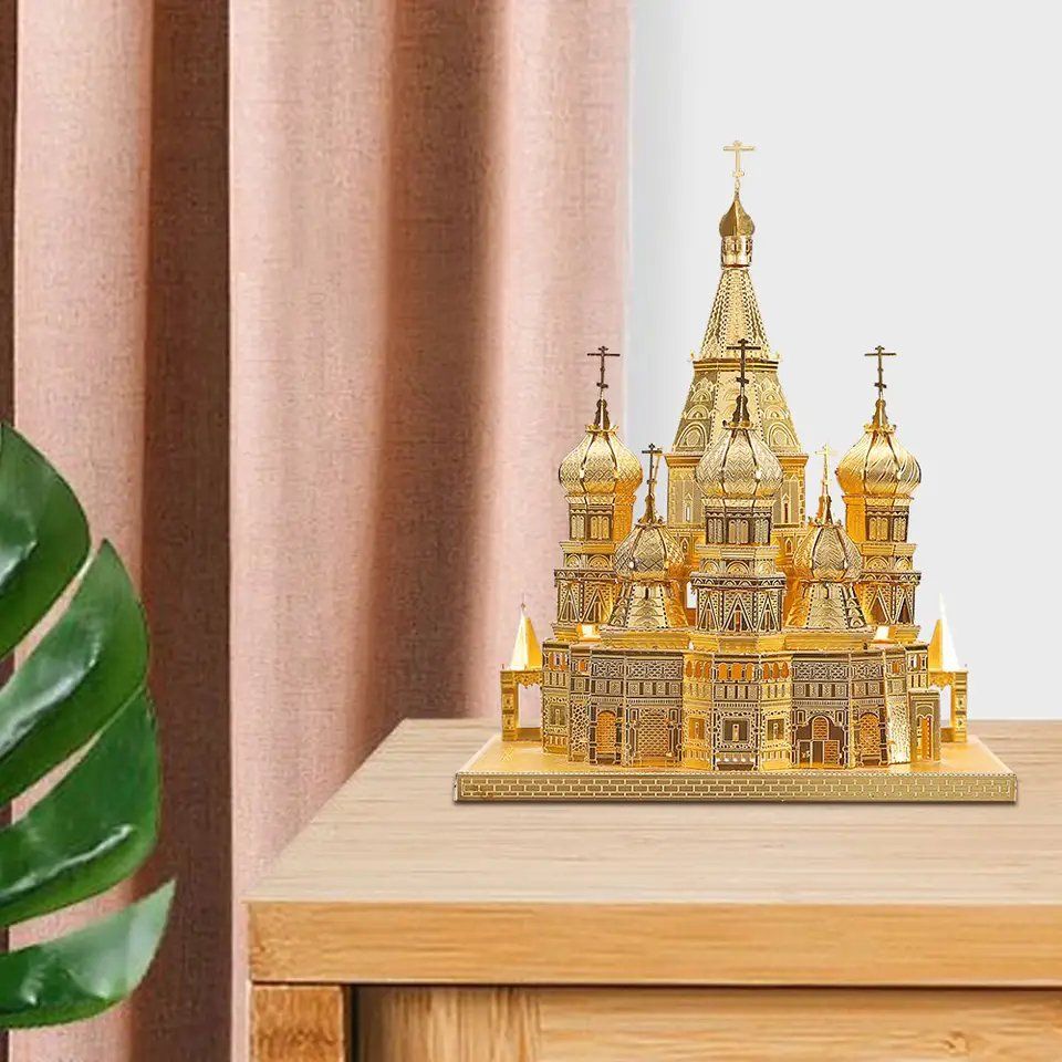  Mô Hình Kim Loại Lắp Ráp 3D Piececool Nhà Thờ Chính Tòa (Saint Basil Cathedral) HP014-G – MP073 