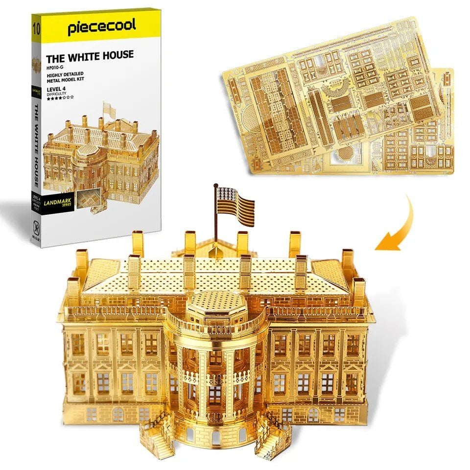  Mô Hình Kim Loại Lắp Ráp 3D Piececool Nhà Trắng (White House) HP010-G – MP140 