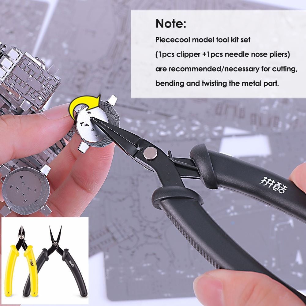  Combo Dụng Cụ Piececool Lắp Ráp Mô Hình 3D Kim Loại (Set 2 dụng cụ kìm, Assembly Tool Kit) T-PZTZ10  - BD007 
